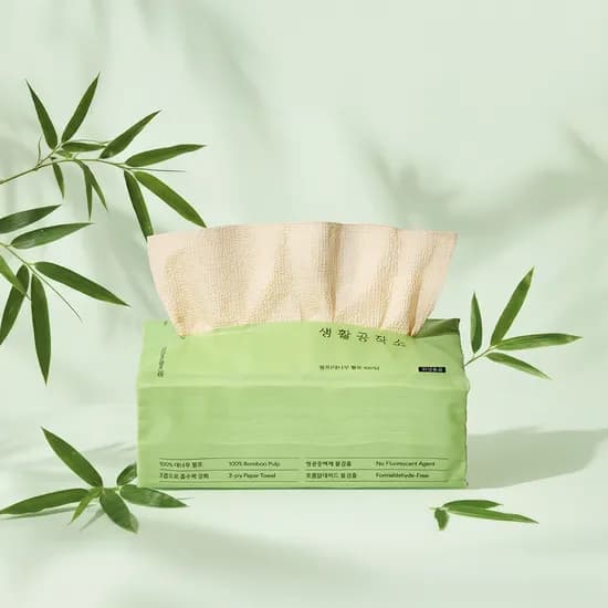 대나무 뽑아쓰는 3겹 키친타올 베이직 100매 9팩
