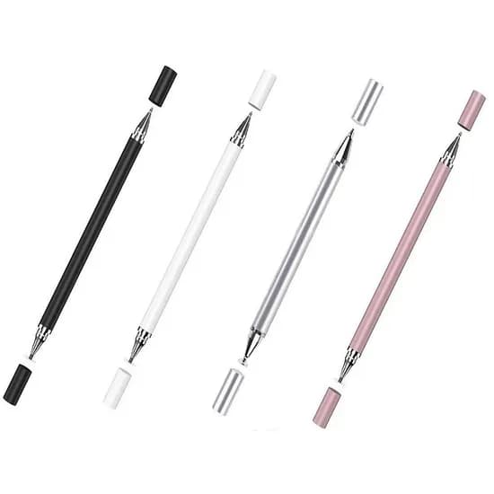 볼펜 겸용 더블헤드 터치펜, 화이트, 1개