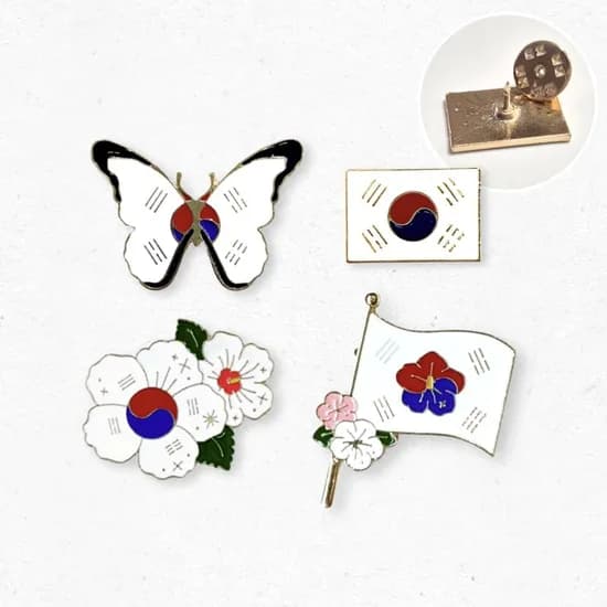 태극기 뱃지 오리지널 태극기 1개