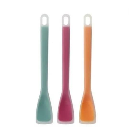 아카데미아 무냐노 am 실리콘 투컬러 미니 스파츌라, 오렌지, 1개