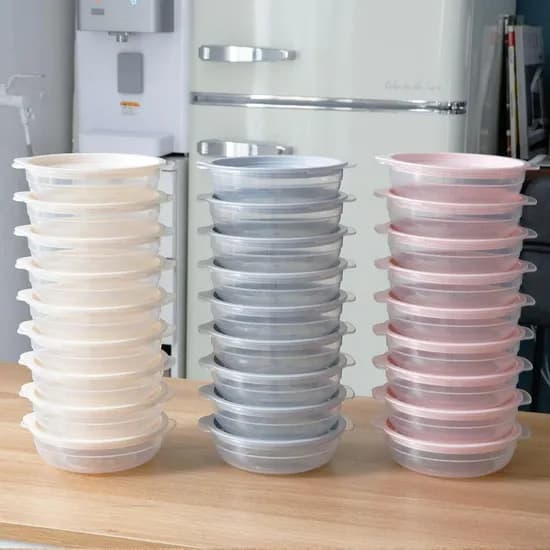 심플쿡 냉동밥 전자레인지 용기, 아이보리, 400ml, 24개