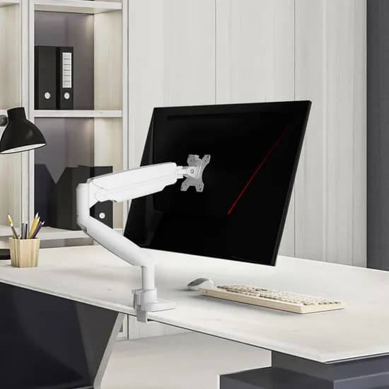 카멜마운트 MSS1H 싱글 고중량 모니터 거치대 모니터암 스탠드, 화이트, 1개