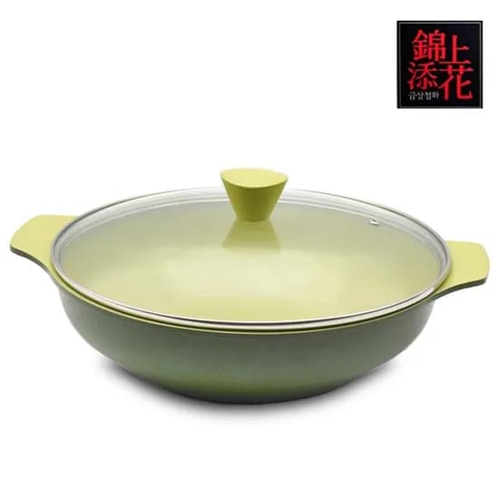 미스터트롯 IH 궁중전골 냄비, 그린, 34cm, 1개