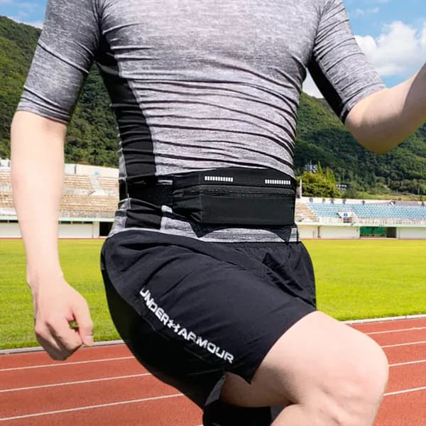 모락 스마트폰 러닝 벨트 가방 플립벨트 블랙