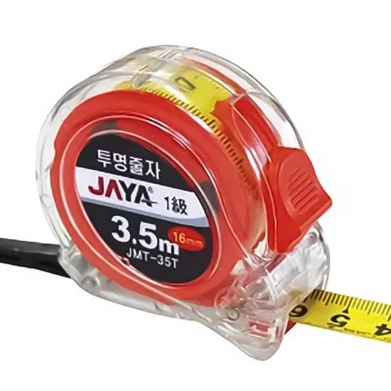 자야공구 줄자 JMT-35T 투명 3.5m 16mm 1개