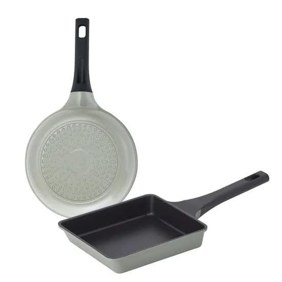 키친플라워 세이지 인덕션 주물 후라이팬, 20cm, 1개 + 사각 계란말이팬, 15x18cm, 1개
