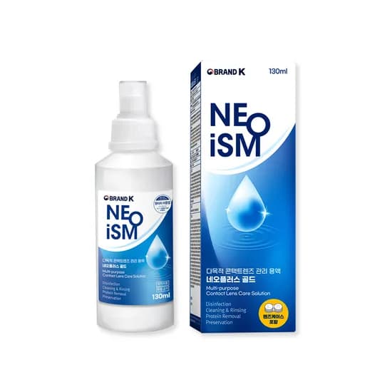 네오이즘 네오플러스 골드 렌즈 세정액 드림렌즈 렌즈케이스 포함 130ml 1개