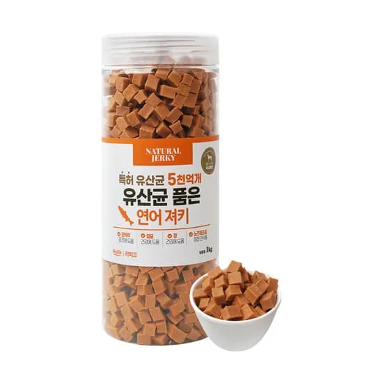 라피끄 강아지 유산균 품은 져키, 연어, 1kg, 1개