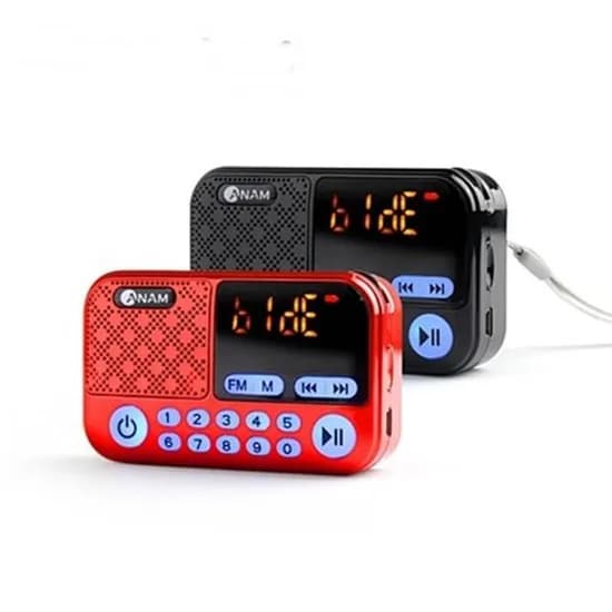 아남 휴대용 MP3 스피커 ATX-20, 블랙, 1개