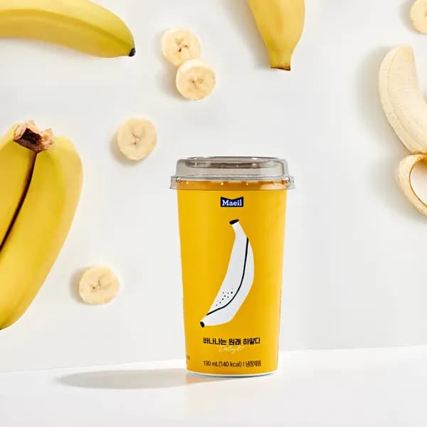 매일유업 바나나는 원래 하얗다 컵 바나나맛 190ml 10팩