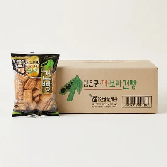 금풍제과 검은콩 깨 보리 건빵 75g 30봉 1개