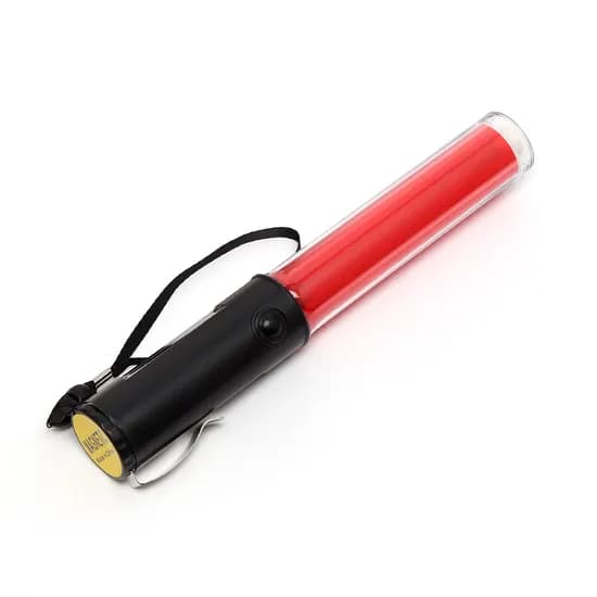 4기능 미니 LED 경광봉 26cm 자석 적색 1개