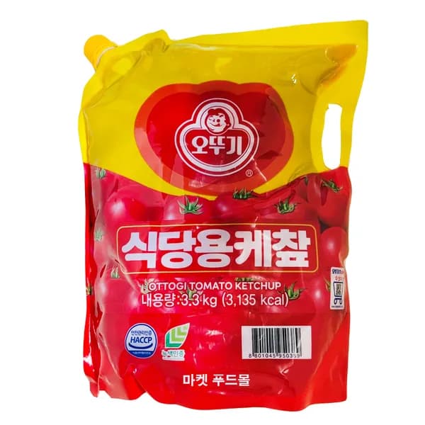 오뚜기 토마토 케첩 파우치 식당용 3.3kg 1개