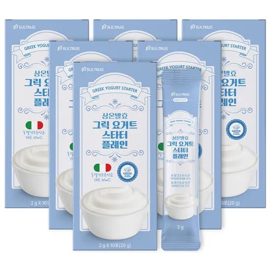 상온발효 그릭 요거트 스타터 플레인, 2g, 10포, 6박스