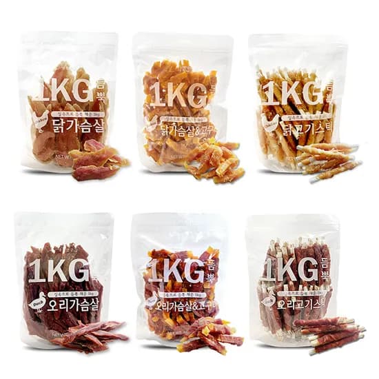 애견간식, 닭가슴살1kg, 1개