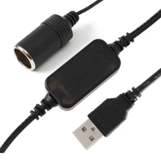 USB 전원 시거잭 승압 케이블 5V to 12V, 1.2M, 1개