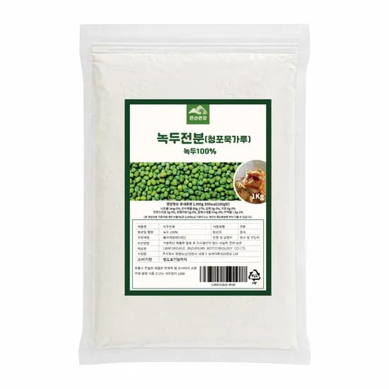 녹두전분 청포묵가루 1kg 1개