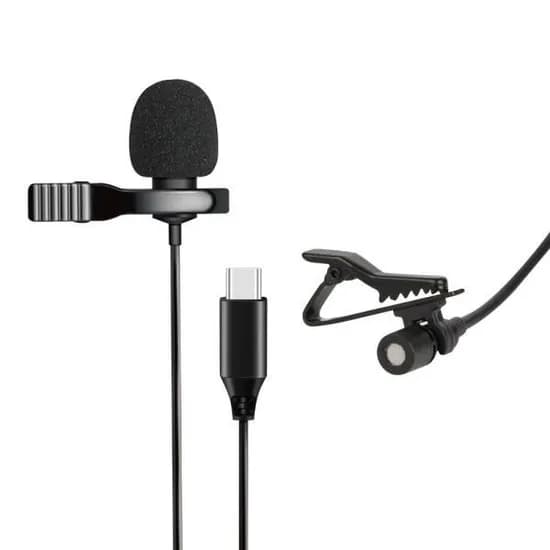 로제트 C타입 핀마이크 브이로그 방송용 RX-2655, Black, 1.5m, 1개
