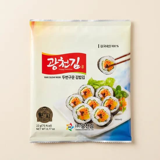 광천김 두번 구운 김밥김 22g 10매입 10개 18,900원