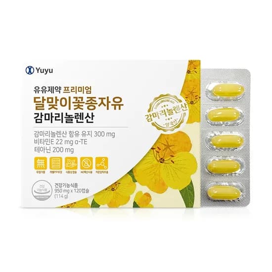 유유제약 프리미엄 달맞이꽃종자유 감마리놀렌산 950mg 120정