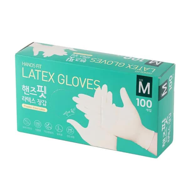 핸즈핏 라텍스장갑 M 라텍스 내츄럴 100매입 8,900원