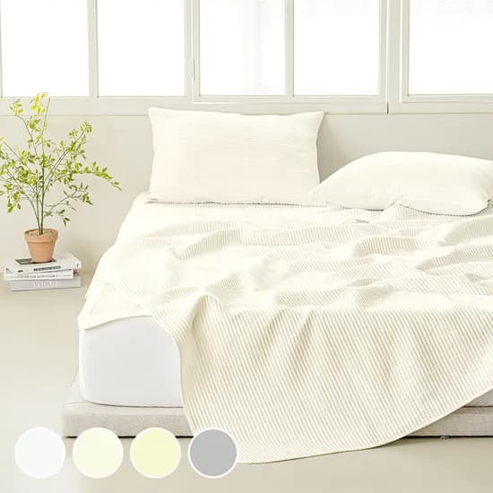 더자리 피그먼트워싱 보송보송 이불 겸 패드 스프레드 , S, SS, 150X210 cm, 그레인파우더, 1개