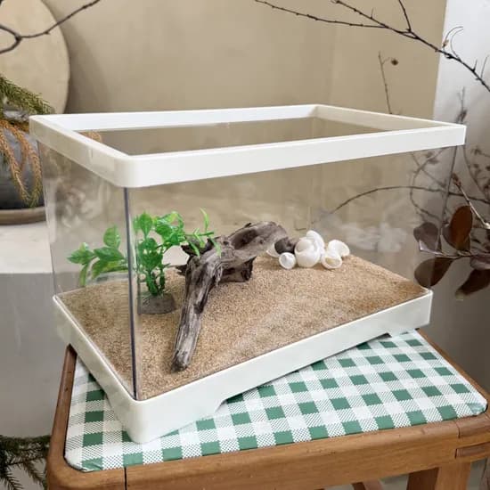 하드탱크 폴리카보네이트 어항, 열대어, 화이트, 중형, 30-18.5-18cm, 1개