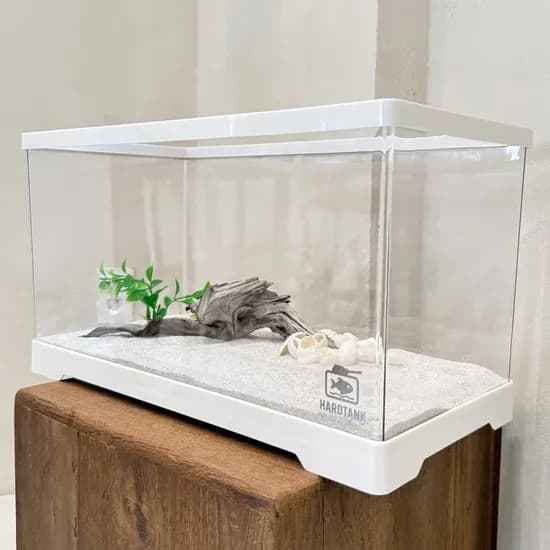 하드탱크 폴리카보네이트 어항, 열대어, 화이트, 대형, 40-20.5-22.5cm, 1개