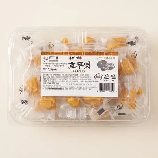 우진엿 호두엿 수제 전통엿 120g 1개