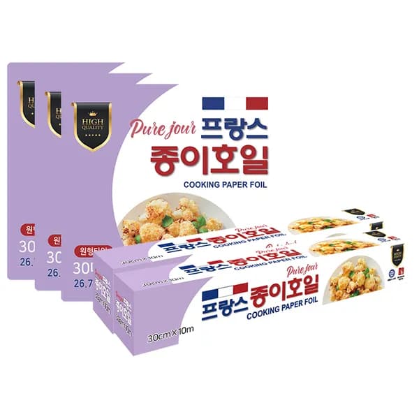 퓨어주르 프랑스원단 원형 종이호일 30매 4팩 26.7cm