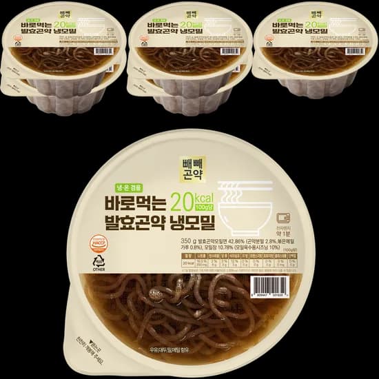 바로먹는 발효곤약 냉모밀 350g 6개