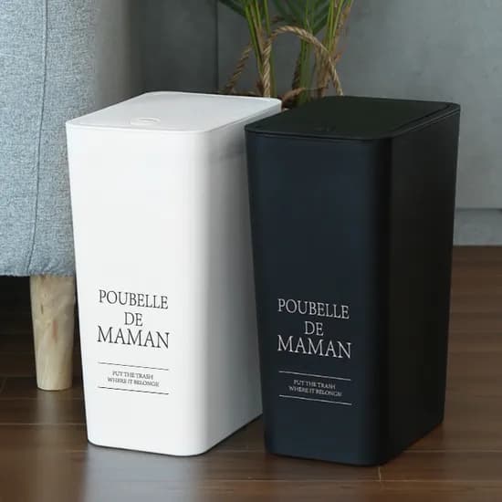 푸벨드마망 원터치 휴지통 화이트 8L 1개
