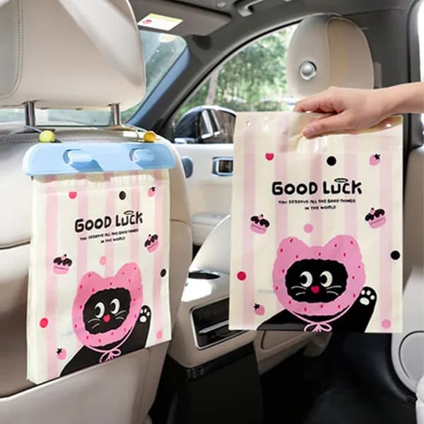 걸이식 쓰레기봉투 핑크 60개입