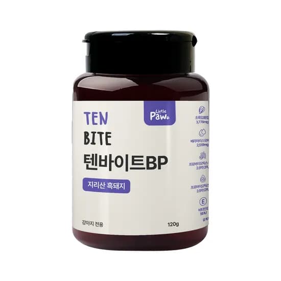 리틀포우 텐바이트 강아지 종합 영양제, 전 연령용, 지리산흑돼지, 120g, 100개입, 1병