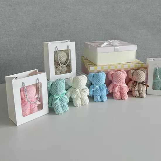 아크디 곰돌이 수건 답례품 선물세트 대형 혼합 10개