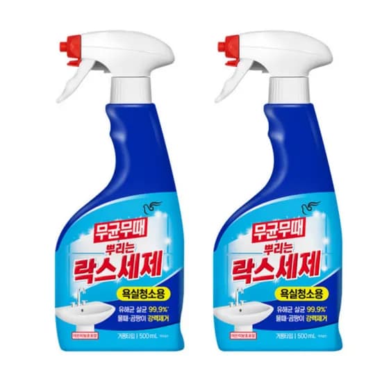 피죤 무균무때 뿌리는 락스세제 욕실청소용, 500ml, 2개