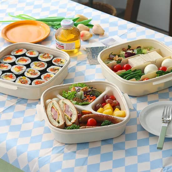 칸칸 피크닉 3단 도시락통 외 탈부착 손잡이