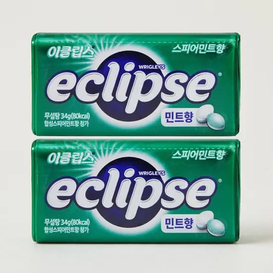 이클립스 스피어민트향 금연사탕 입냄새제거 34g 2개