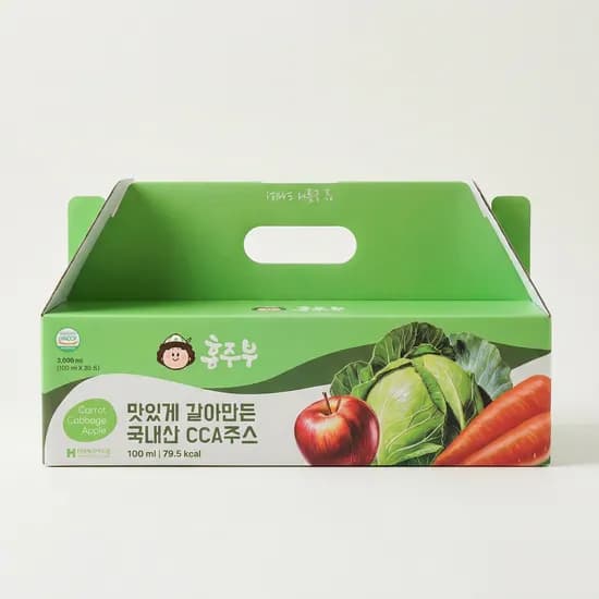 홍주부 맛있게 갈아만든 국내산 CCA 주스 100ml 30포 2박스