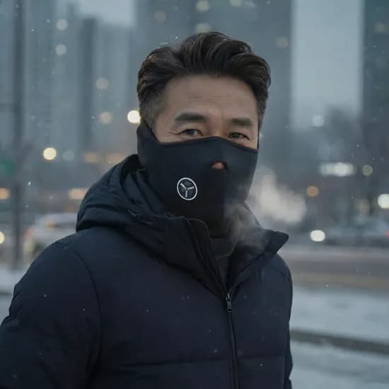 오로도 넥워머 방한 마스크 블랙블루 1개