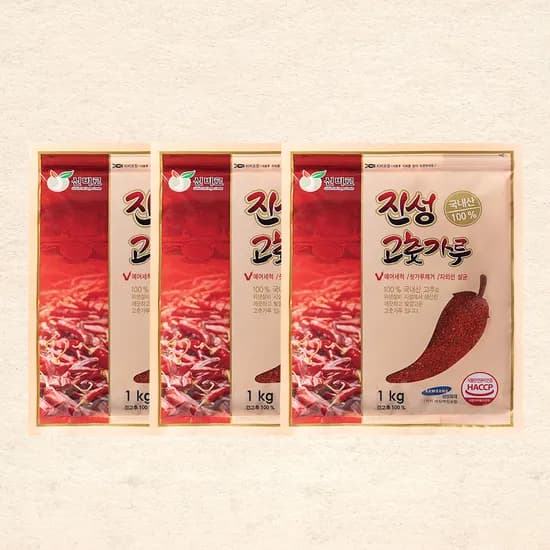 진성 고춧가루 보통맛 1kg 3개