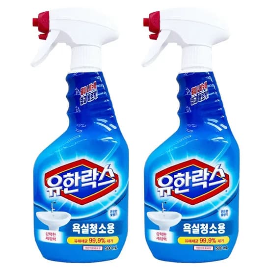 유한락스 욕실청소용 500ml 2개