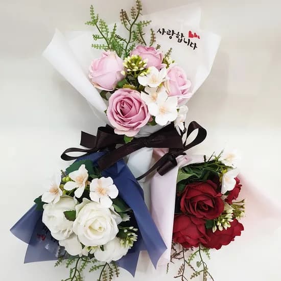납골당 미니 조화 꽃다발 레드 9,900원