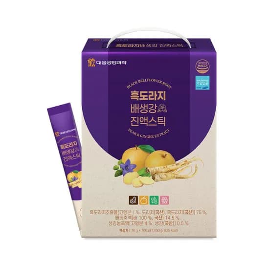 대웅 국내산 흑도라지 배생강 진액스틱 100포