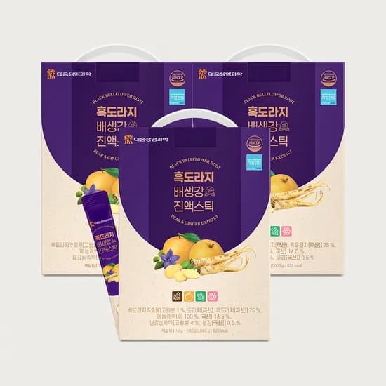 대웅 국내산 흑도라지 배생강 진액스틱 300포