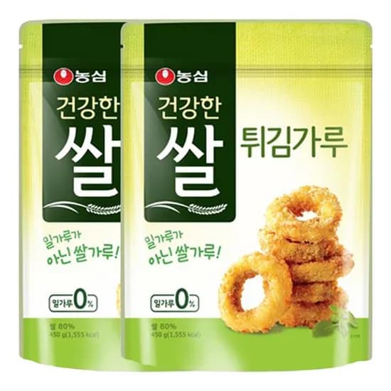 농심 건강한 쌀 튀김가루 450g 2개