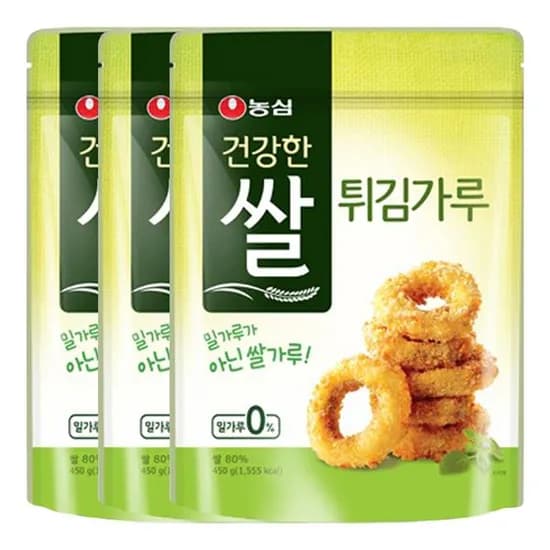 농심 건강한 쌀 튀김가루 450g 3개