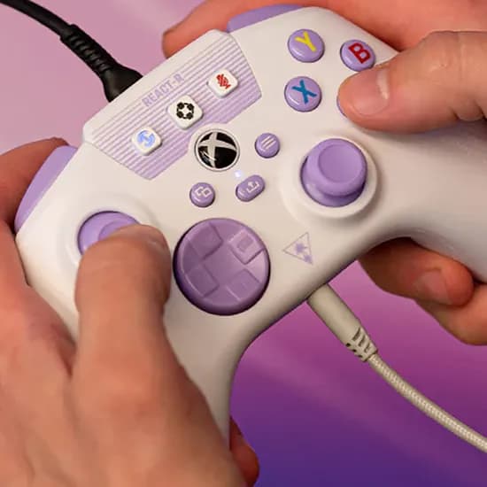 터틀비치 리액트 알 게임패드, White/Purple, 1개