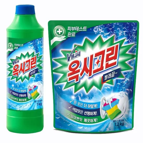 배니시 옥시크린 용기 1kg 1개 외 리필 1.2kg 1개