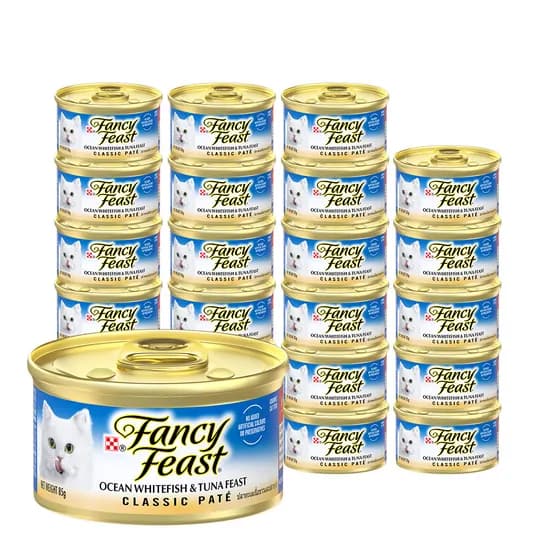 퓨리나 팬시피스트 화이트라벨 참치와 흰살생선, 85g, 24캔